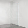 Fienza Curved Edge Frameless Fixed Panel with Channel 10mm Glass 700-1200x2050mm - Variant Colour Fittings