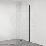 Fienza Curved Edge Frameless Fixed Panel with Channel 10mm Glass 700-1200x2050mm - Variant Colour Fittings