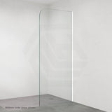 Fienza Curved Edge Frameless Fixed Panel with Channel 10mm Glass 700-1200x2050mm - Variant Colour Fittings