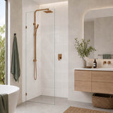 Fienza Rectangular Frameless Walk-in Fixed Panel 10mm Glass 700-1200x2050mm - Variant Colour Fittings