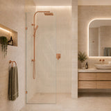 Fienza Rectangular Frameless Walk-in Fixed Panel 10mm Glass 700-1200x2050mm - Variant Colour Fittings