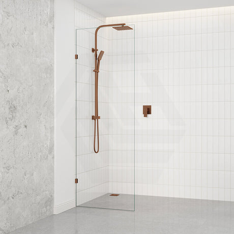 Fienza Rectangular Frameless Walk-in Fixed Panel 10mm Glass 700-1200x2050mm - Variant Colour Fittings
