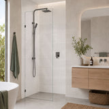 Fienza Rectangular Frameless Walk-in Fixed Panel 10mm Glass 700-1200x2050mm - Variant Colour Fittings
