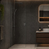 Fienza Rectangular Frameless Walk-in Fixed Panel 10mm Glass 700-1200x2050mm - Variant Colour Fittings