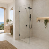 Fienza Rectangular Frameless Walk-in Fixed Panel 10mm Glass 700-1200x2050mm - Variant Colour Fittings