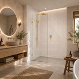 Fienza Rectangular Frameless Walk-in Fixed Panel 10mm Glass 700-1200x2050mm - Variant Colour Fittings
