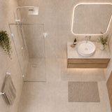 Fienza Rectangular Frameless Walk-in Fixed Panel 10mm Glass 700-1200x2050mm - Variant Colour Fittings