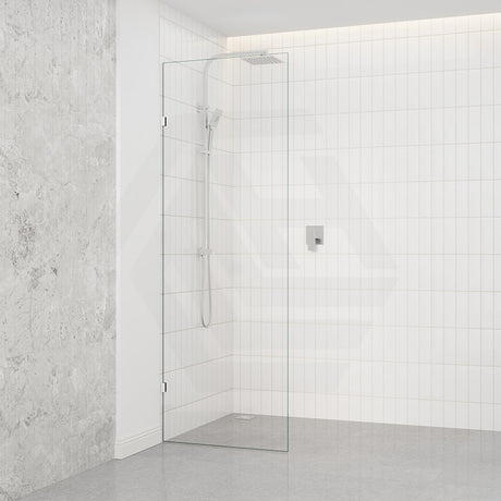 Fienza Rectangular Frameless Walk-in Fixed Panel 10mm Glass 700-1200x2050mm - Variant Colour Fittings