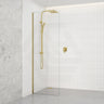 Fienza Rectangular Frameless Fixed Panel with Channel 10mm Glass 700-1200x2050mm - Variant Colour Fittings