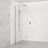 Fienza Rectangular Frameless Fixed Panel with Channel 10mm Glass 700-1200x2050mm - Variant Colour Fittings