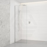 Fienza Rectangular Frameless Fixed Panel with Channel 10mm Glass 700-1200x2050mm - Variant Colour Fittings