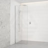 Fienza Rectangular Frameless Fixed Panel with Channel 10mm Glass 700-1200x2050mm - Variant Colour Fittings