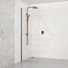 Fienza Rectangular Frameless Fixed Panel with Channel 10mm Glass 700-1200x2050mm - Variant Colour Fittings