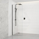 Fienza Rectangular Frameless Fixed Panel with Channel 10mm Glass 700-1200x2050mm - Variant Colour Fittings