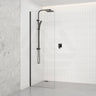 Fienza Rectangular Frameless Fixed Panel with Channel 10mm Glass 700-1200x2050mm - Variant Colour Fittings