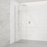 Fienza Rectangular Frameless Fixed Panel with Channel 10mm Glass 700-1200x2050mm - Variant Colour Fittings