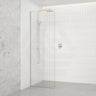Fienza Rectangular Frameless Fixed Panel with Channel 10mm Glass 700-1200x2050mm - Variant Colour Fittings