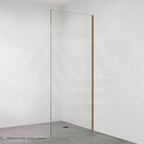 Fienza Rectangular Frameless Fixed Panel with Channel 10mm Glass 700-1200x2050mm - Variant Colour Fittings
