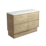 Fienza Amato 1200mm E0 MDF Freestanding Vanity on Kickboard with Soft-Close Drawers Variant Colour Available