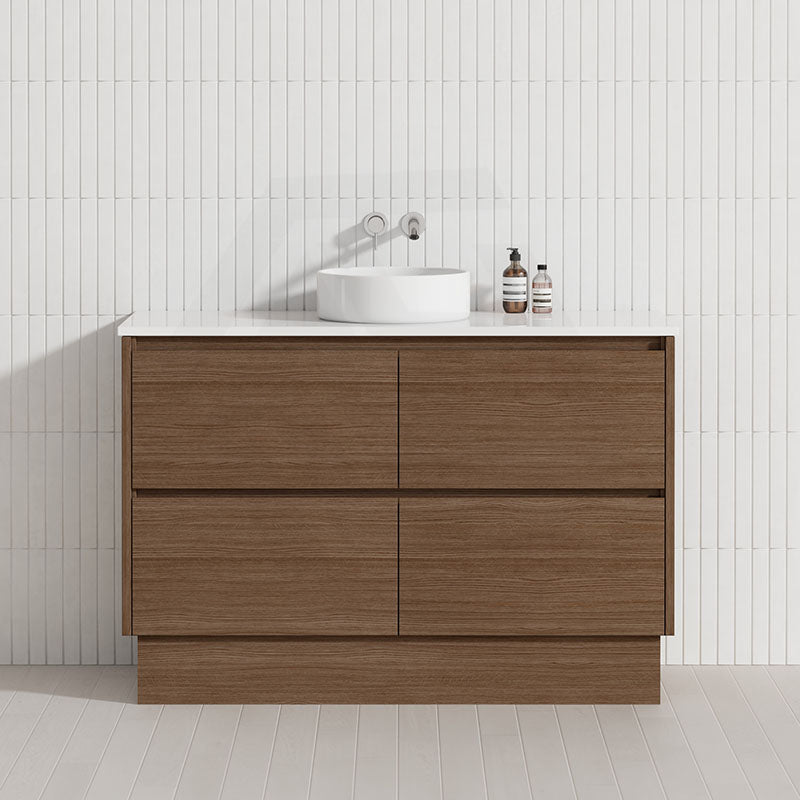 Fienza Amato 1200mm E0 MDF Freestanding Vanity on Kickboard with Soft-Close Drawers Variant Colour Available