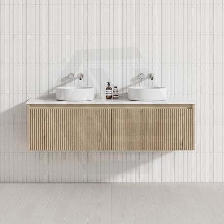 Fienza Alina 1500mm Fluted E0 MDF Wall Hung Vanity Variant Colour Available