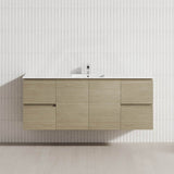 1500mm Fienza Bevelled Edge Scandi Oak Wall Hung Cabinet Only