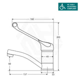 Fienza Stella Care Solid Brass Swivel Basin Mixer Chrome