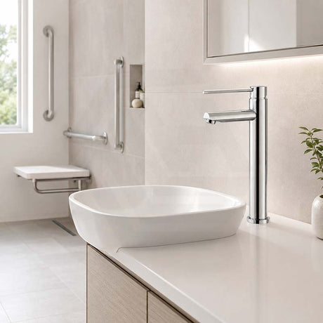 Fienza Isabella Care Solid Brass Tall Basin Mixer Chrome