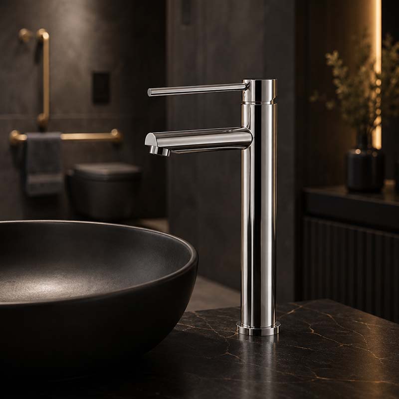 Fienza Isabella Care Solid Brass Tall Basin Mixer Chrome