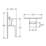 Fienza Koko Wall Mixer Matt Black Mixers