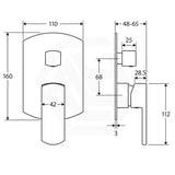 Fienza Koko Wall Diverter Mixer Chrome/Matt Black
