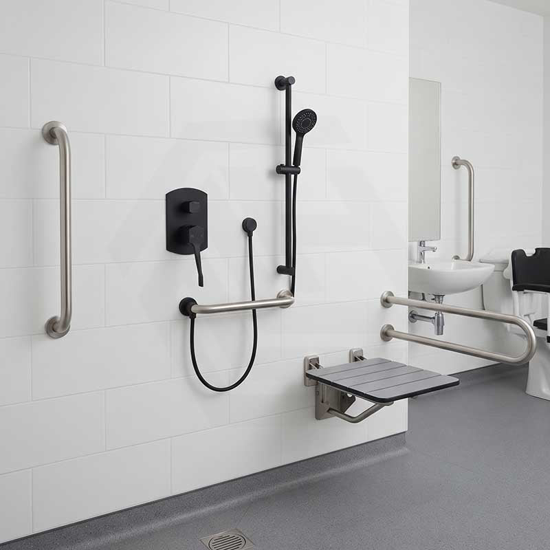 Fienza Koko Care Wall Diverter Mixer Solid Brass Matt Black