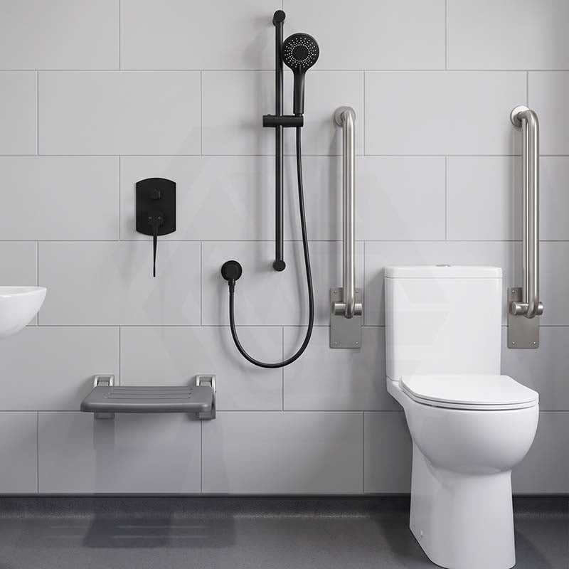 Fienza Koko Care Wall Diverter Mixer Solid Brass Matt Black