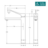 Fienza Koko Care Tall Basin Mixer Chrome/Matt Black