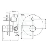 Fienza Kaya Wall Diverter Mixer with Large Round Plate Variant Colour Available