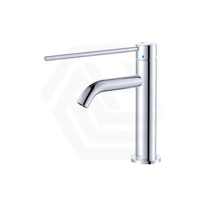 Chrome Fienza Kaya Care Short Basin Mixer Lead Free Stainless Steel 