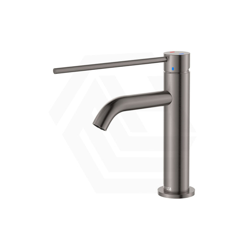 M#1(Gunmetal-Grey) Fienza Kaya Care Short Basin Mixer Lead Free Stainless Steel 