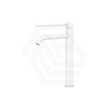Matt White Fienza Kaya Care Tall Basin Mixer Lead Free Stainless Steel