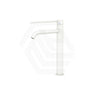 Matt White Fienza Kaya Care Tall Basin Mixer Lead Free Stainless Steel