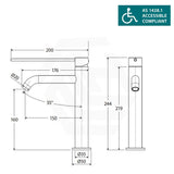 Fienza Kaya Care Medium Basin Mixer Lead Free Stainless Steel Variant Colour Available