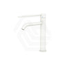 Matt White Fienza Kaya Care Medium Basin Mixer Lead Free Stainless Steel 