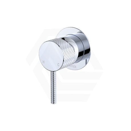 Fienza Axle Chrome Wall Mixer Small Round Plate Dress Kit Only
