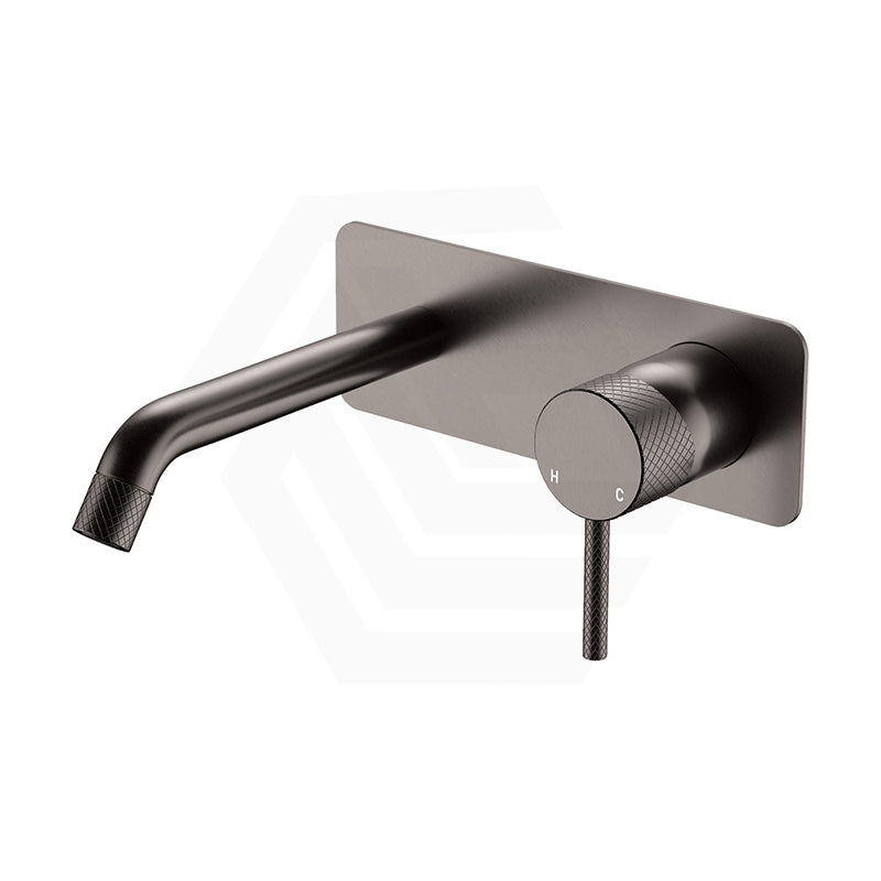 Fienza Axle 160/200mm Wall Basin/Bath Mixer Set Soft Square Plate Variant Colour Available