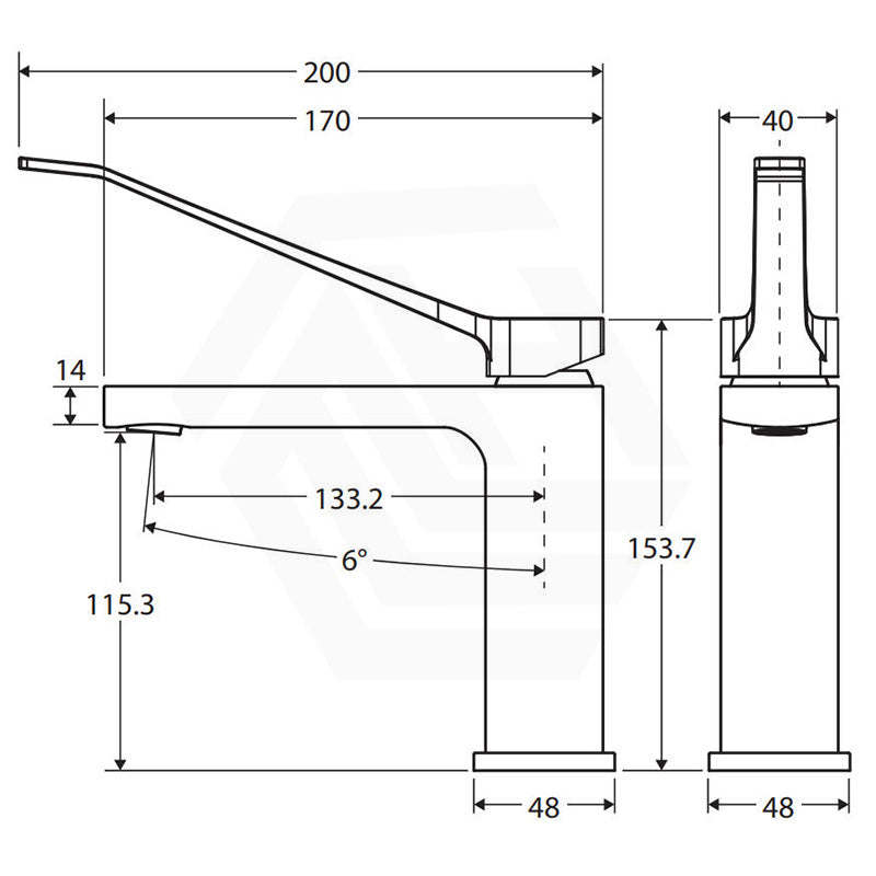 Fienza Tono Care Lead Free Brass Short Basin Mixer Tap Variant Colour Available