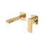 G#2(Gold) Fienza Tono 160/200mm Wall Basin Bath Mixer Set Square Plates Brushed Gold