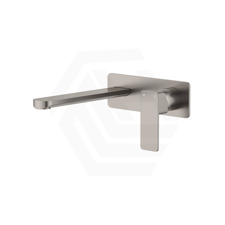 Fienza Tono Basin/Bath Wall Mixer Set with Rectangular Plate 160/200mm Outlet Variant Colour Available