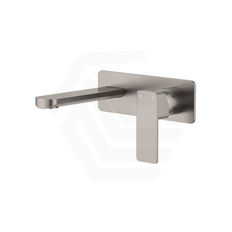 Fienza Tono Basin/Bath Wall Mixer Set with Rectangular Plate 160/200mm Outlet Variant Colour Available