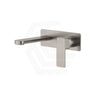 Fienza Tono Basin/Bath Wall Mixer Set with Rectangular Plate 160/200mm Outlet Variant Colour Available