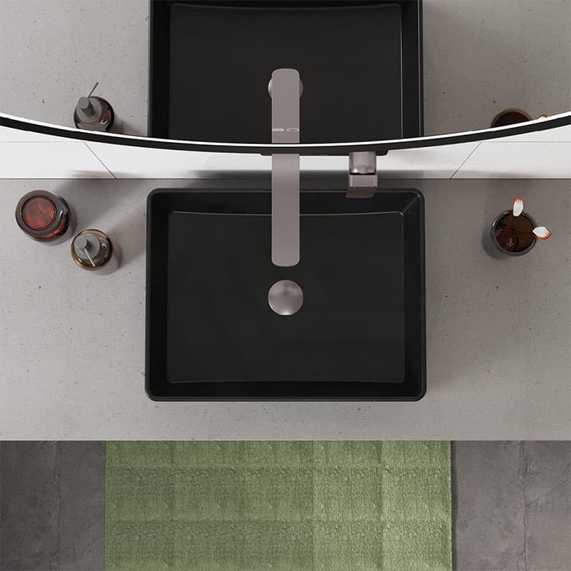 Fienza Tono Basin/Bath Wall Mixer Set with Rectangular Plate 160/200mm Outlet Variant Colour Available