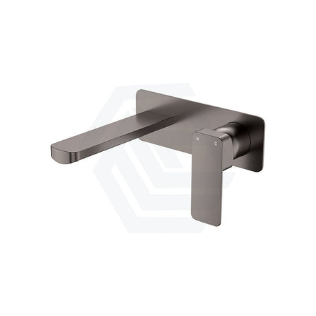 Fienza Tono Basin/Bath Wall Mixer Set with Rectangular Plate 160/200mm Outlet Variant Colour Available